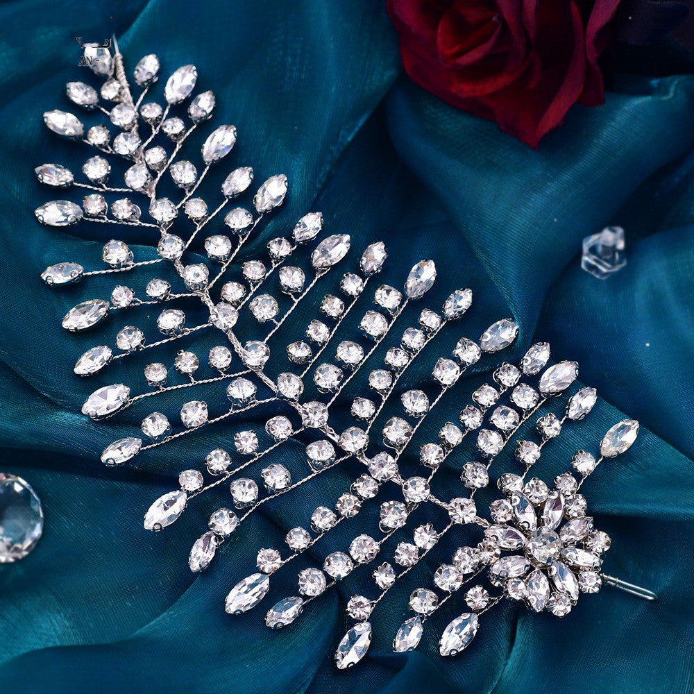 Best Rhinestone Tiara Wedding Updo Hair Style Pair Clip