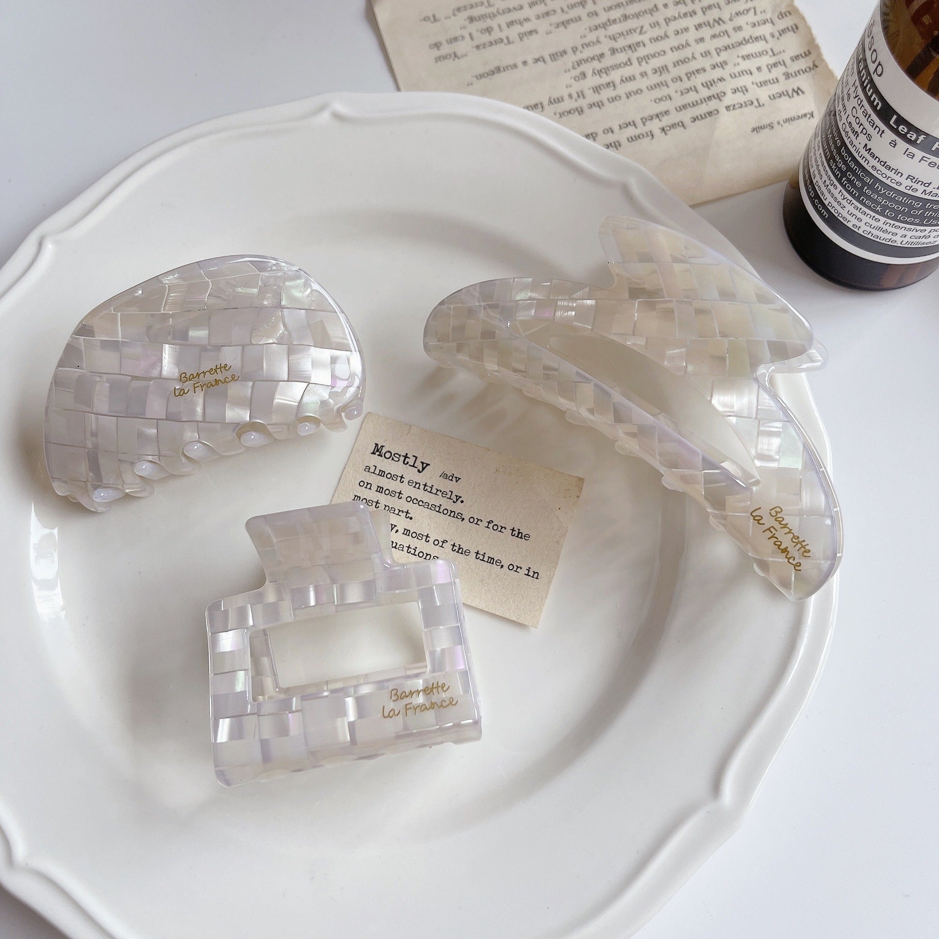 Women's Fashion Simple Cellulose Acetate Sheet Barrettes