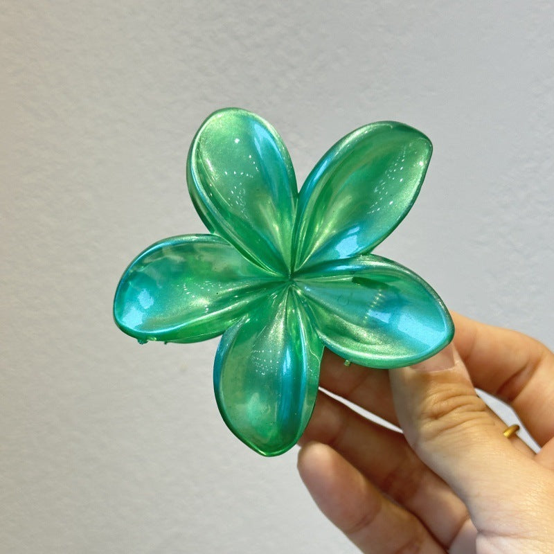 Popular Christmas Barrettes Plumeria Rubra Grip Loose Clip