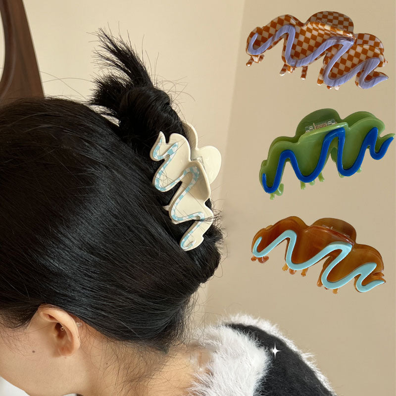 Design Sense Cream Biscuit Hair Grab Acetic Acid Grab Clip