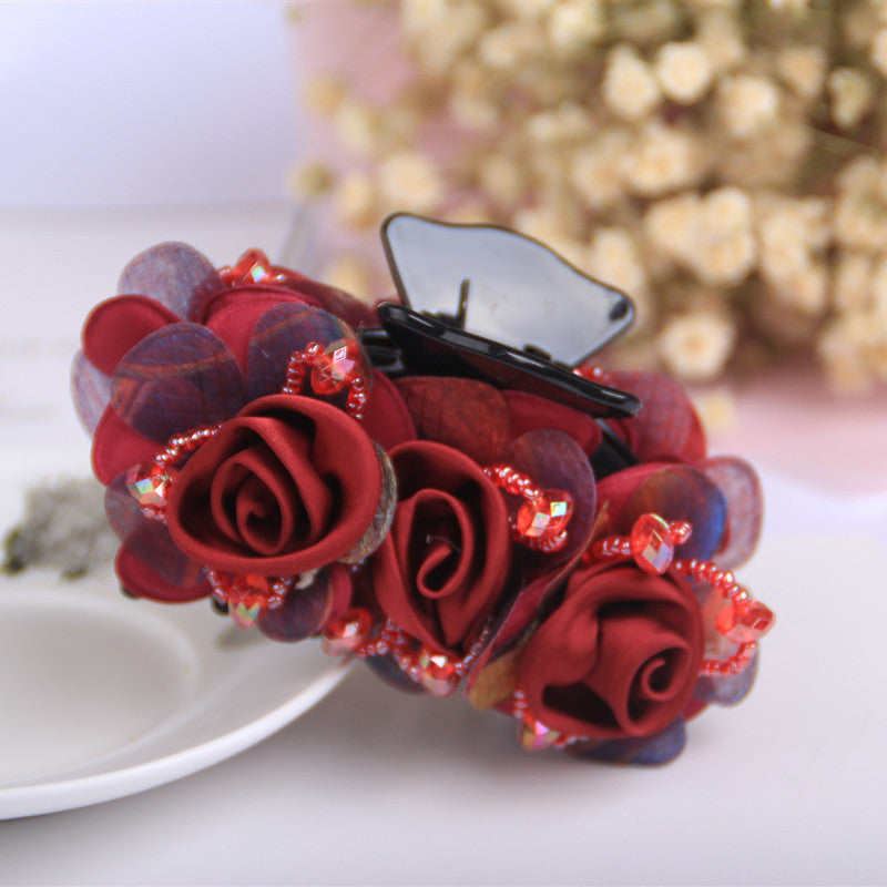 Women's Fashion Simple Fabric Flower Hair Clip