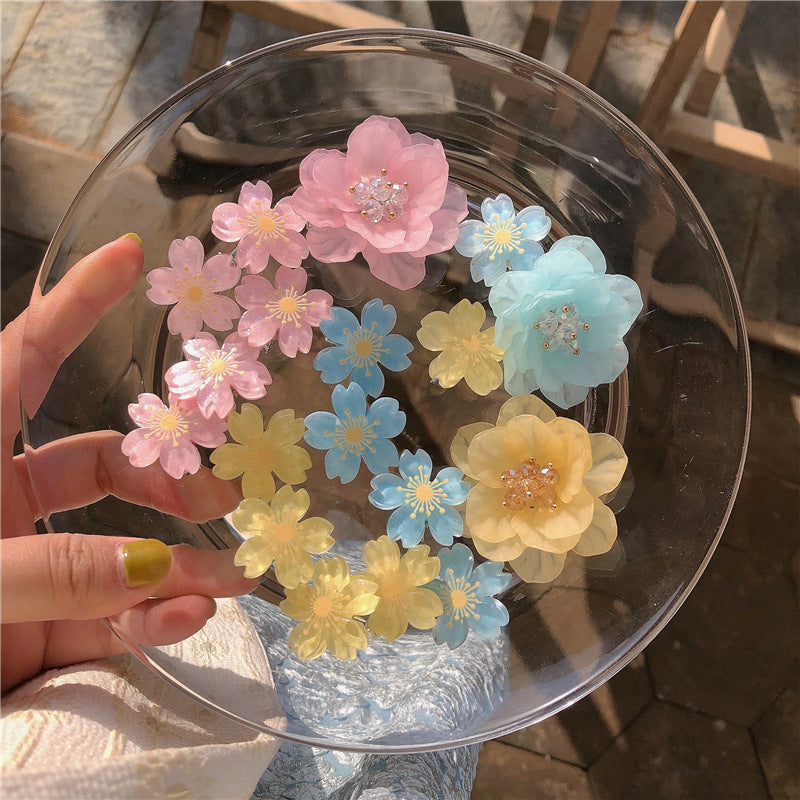Flower Edge Clip Cute Sweet Cherry Blossom Side Hair Accessories