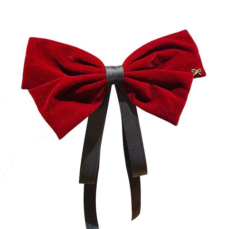 Satin Ribbon Elegant Velvet Bow Barrettes