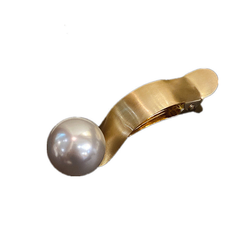 Metal Pearl Barrettes Back Head Shark Clip Hairware