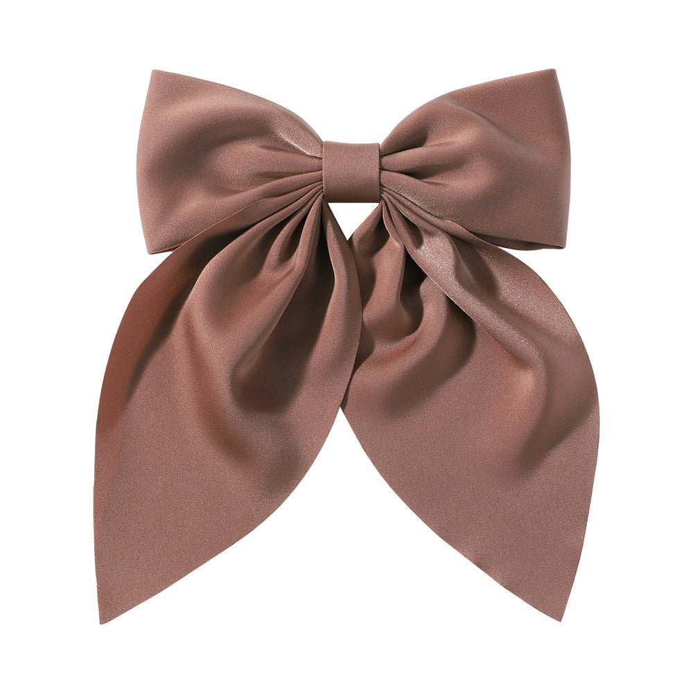 Women's Fashion Solid Color Large Bow Barrettes