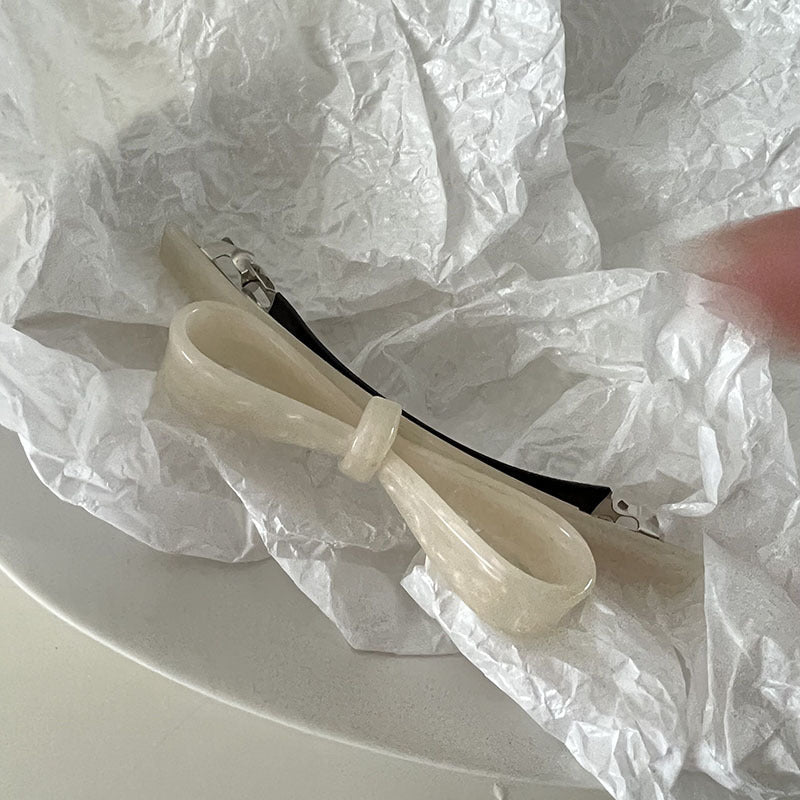 Acetate Bow Spring Side Clip Hair Accessories Elegant