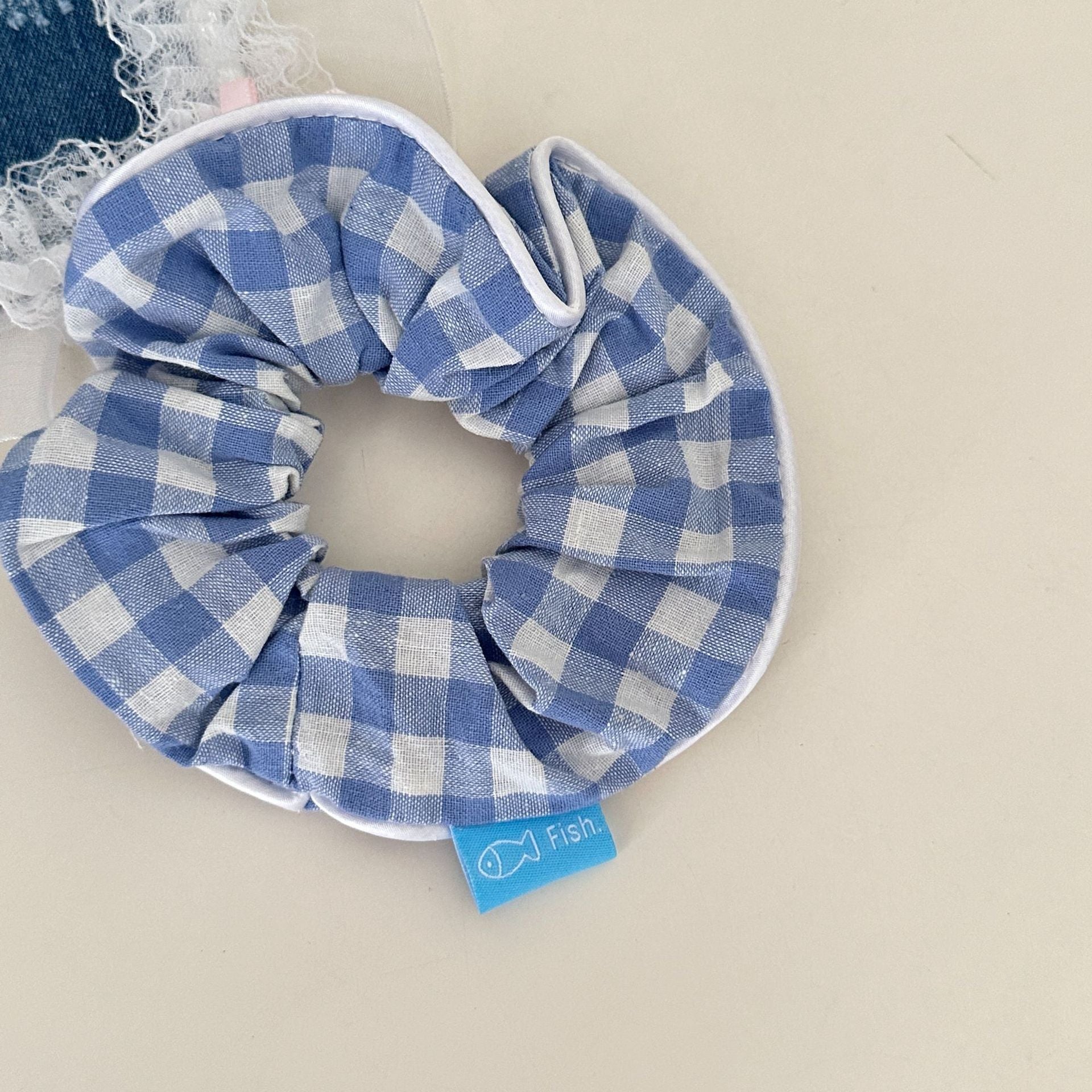 Sweet Floral Plaid Large Intestine Hair Ring Stripe Hair Ring Hair Rope Hair Accessories