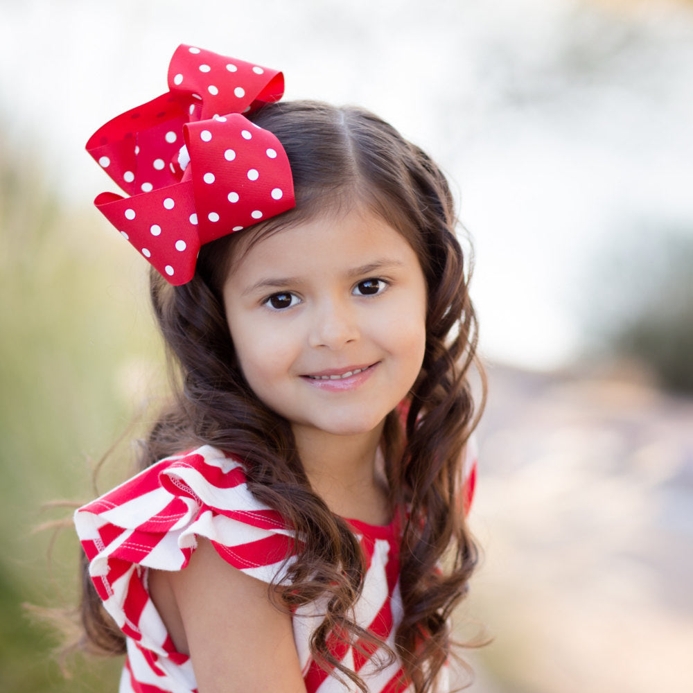Children's Polka Dot Bow Hair Clip Jewelry