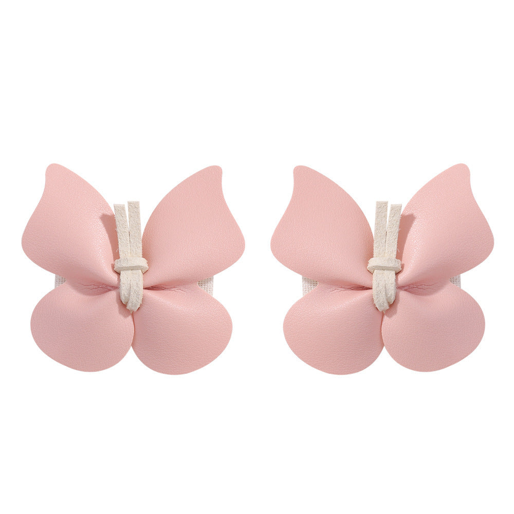 New PU Leather Butterfly Full Bag Clip Children's Barrettes