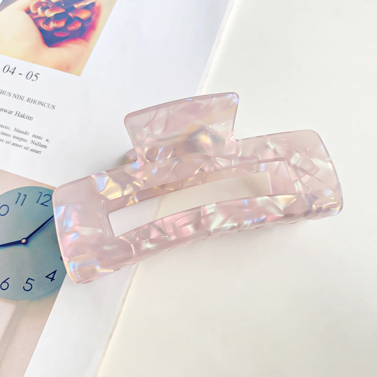 Large Acetate Hair Claw Female Back Head Barrettes