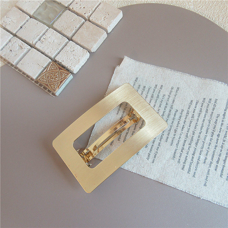Korea Chic Cold Wind Graceful Geometric Square Metal Barrettes