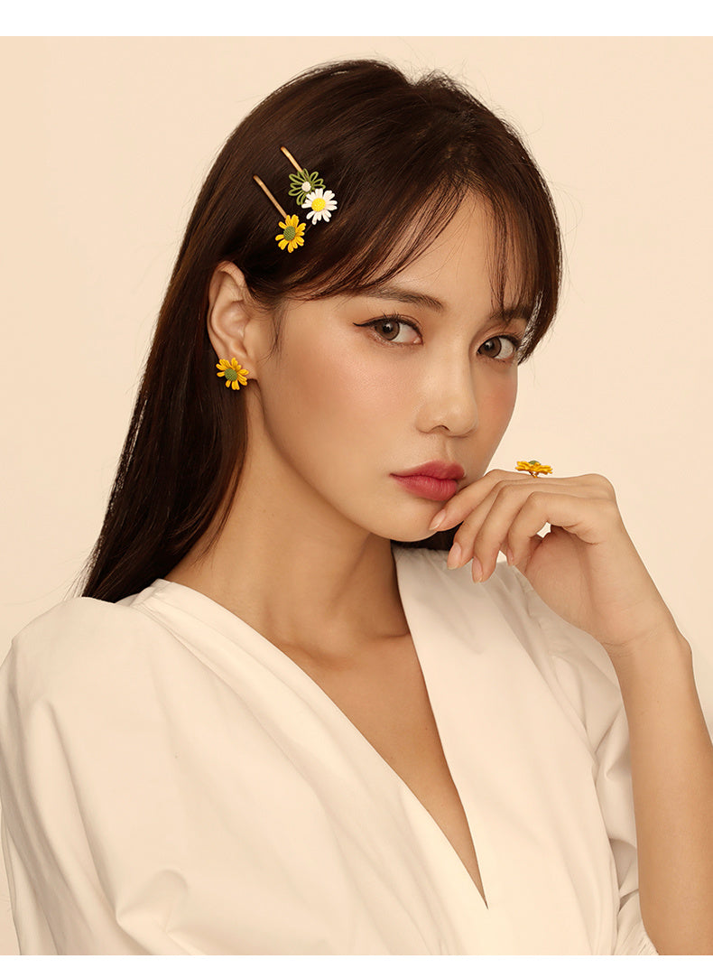 Best Chrysanthemum Flower Barrettes Side Broken Hair Clip