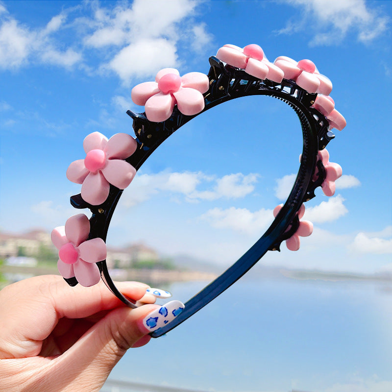 Summer Children's Hairpin Headband Girl Baby Press Hairband Braided Hair Clip