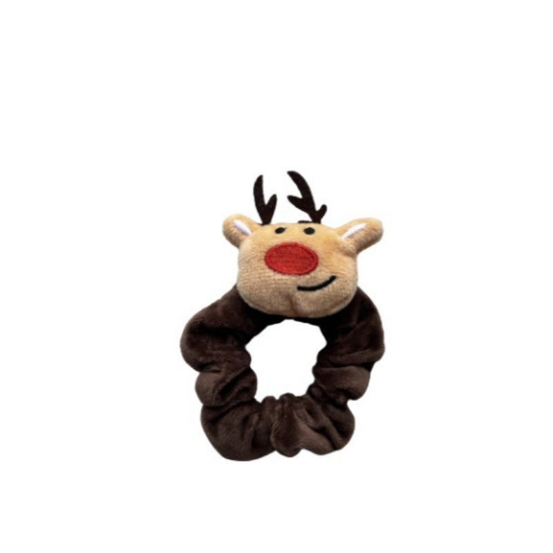 Santa Claus Cartoon Head Elk Hair Ring Headdress