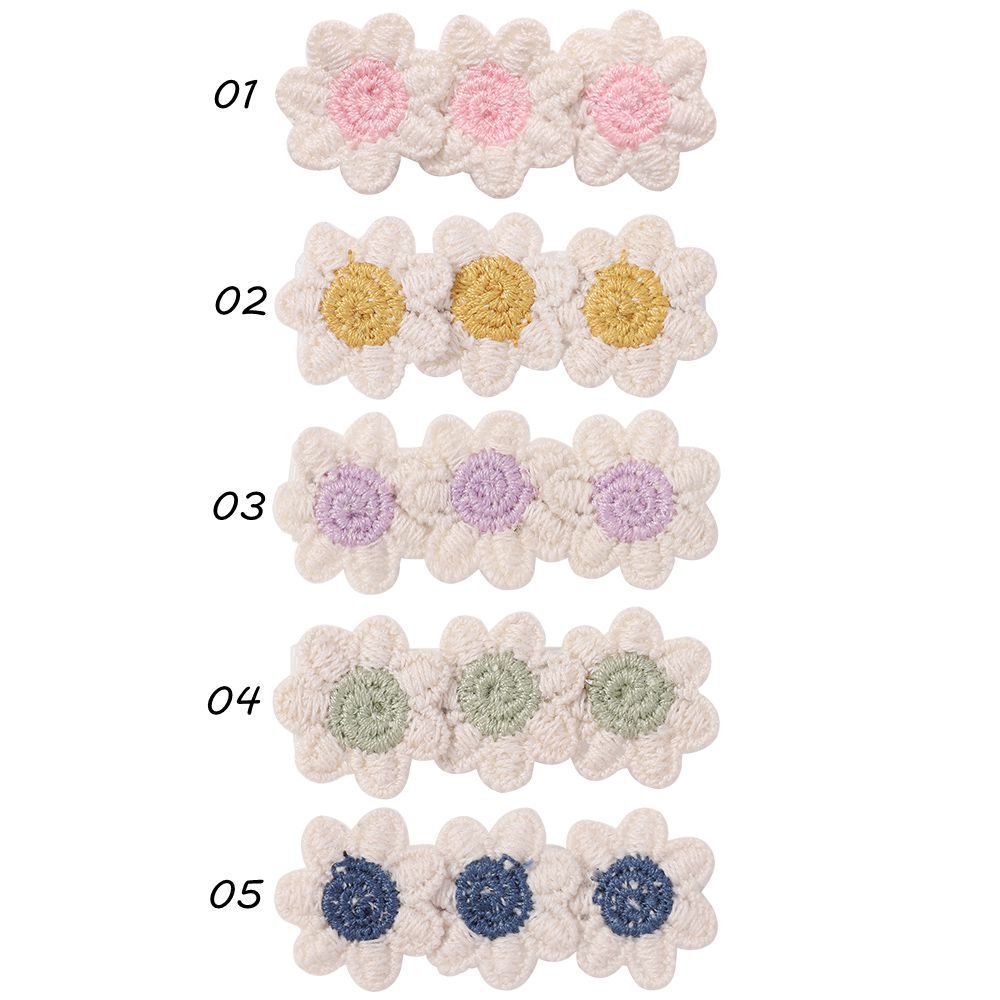 Retro Linen SUNFLOWER Children's Barrettes