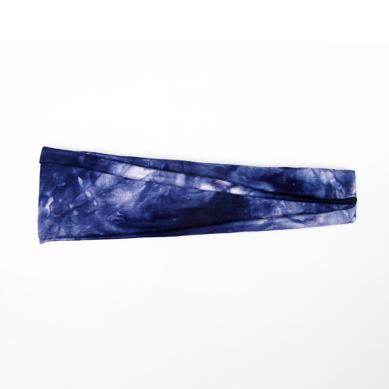 Tie-dye Turban Wide Side Sports Headband