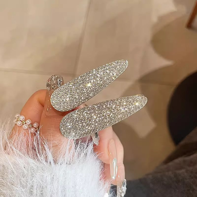 New Rhinestone Barrettes Shiny Full Diamond Bang Clip Forehead Broken Hair Side Clip Hairpin Hair Ornaments