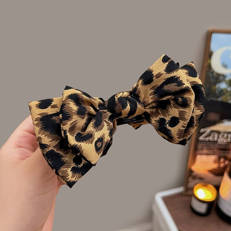 High-grade Headdress Leopard Bow Barrettes