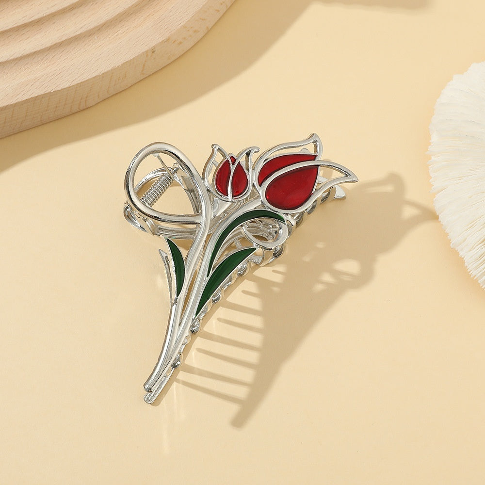 Elegant Graceful Barrettes Lily Flower Hair Claw