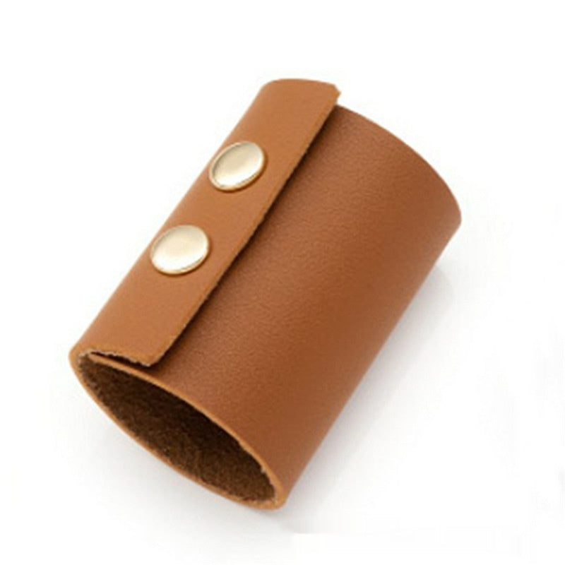 Women's Retro Buckle Leather Hair Ring