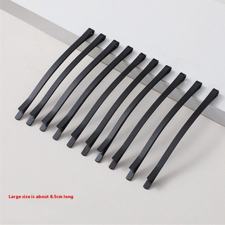 Female Minimalist Black Straight Hair Clip