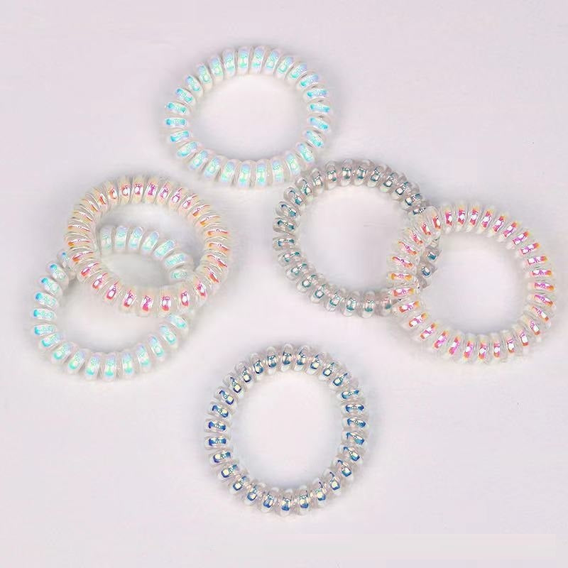 Fantasy Laser Mermaid Head Rope Internet Celebrity Large Highly Elastic Hair Rope Ins Girl Phone Line Hair Ring Rubber Band