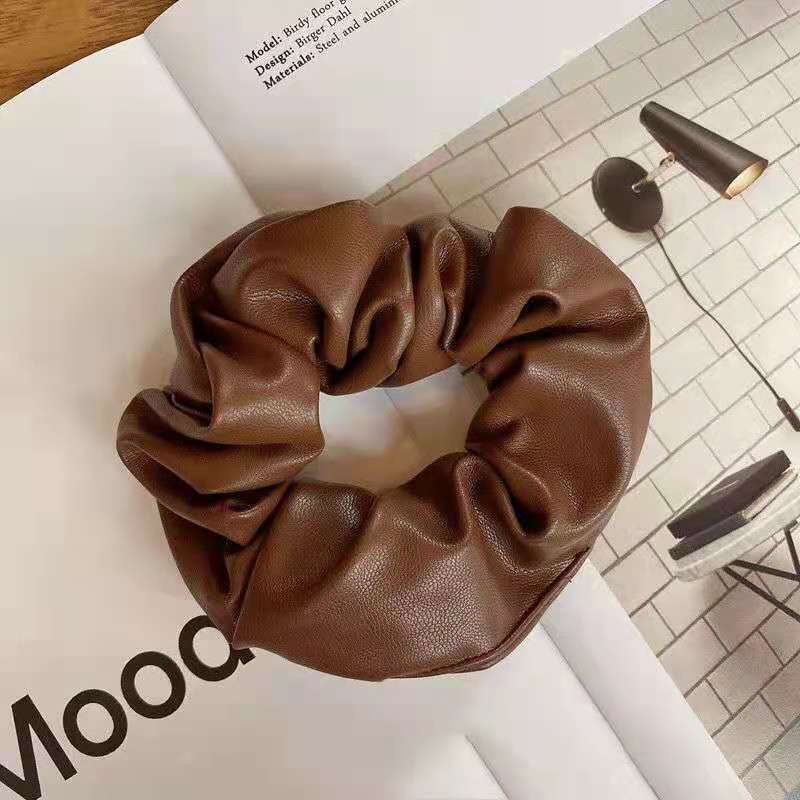 New Style Simple Temperament Pu Leather Large Intestine Hair Ring