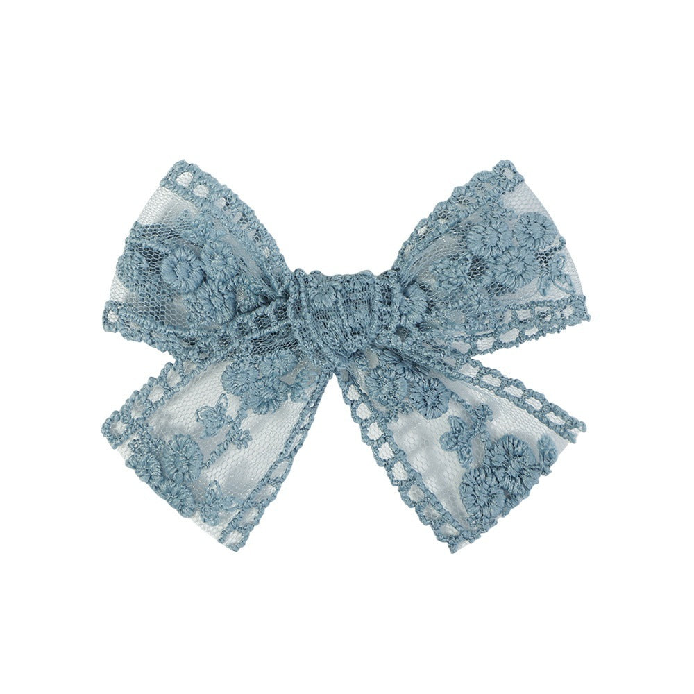 Children's Bow Lace Embroidery Barrettes