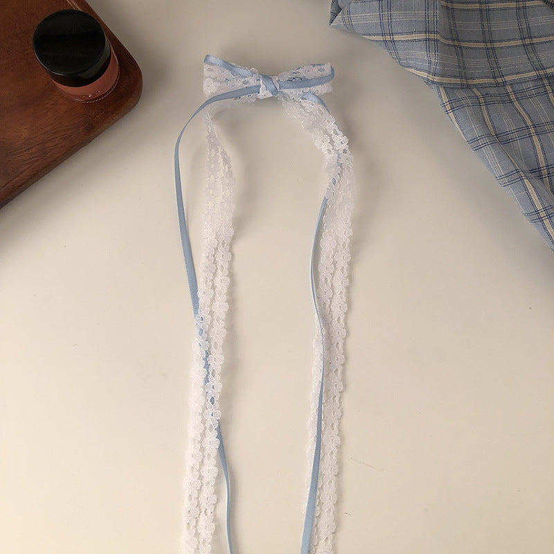 Sweetheart Pure Desire Lace Bow Barrettes Pairs Ponytail