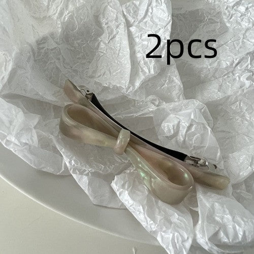 Acetate Bow Spring Side Clip Hair Accessories Elegant