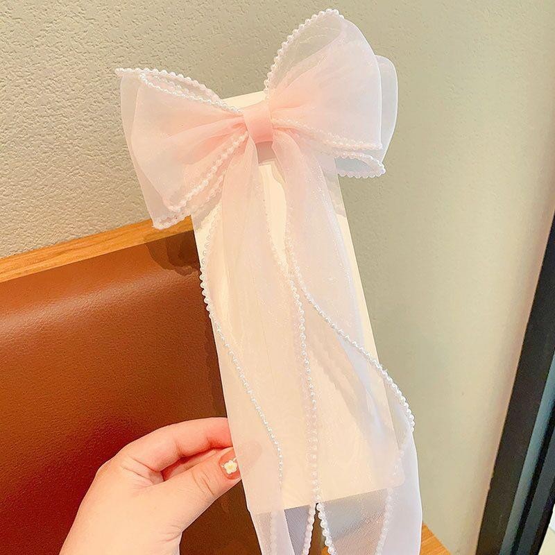 Female Sweet Desire Mesh Bow Hair Clip