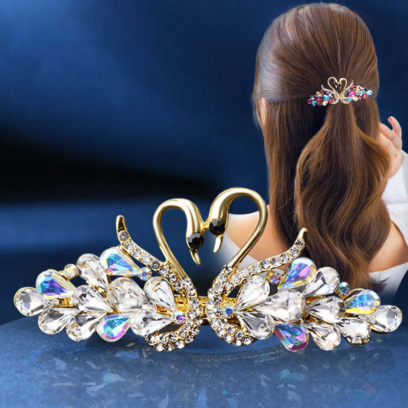 Best Small Fashion Double Swan Women's Hair Clip