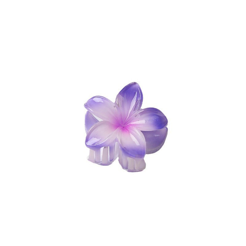 4cm Bauhinia Small Hair Grabbing Clip Simple Plumeria Rubra Bath Hair Clip