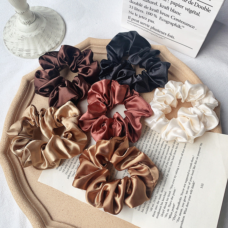 Small Scrunchies Intestine Ring Band Solid Color Hair Rope Simple