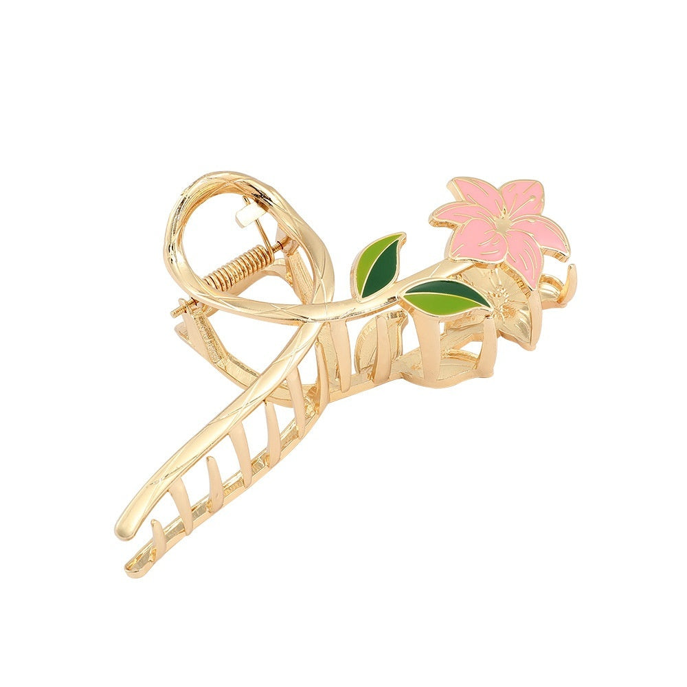 Elegant Graceful Barrettes Lily Flower Hair Claw