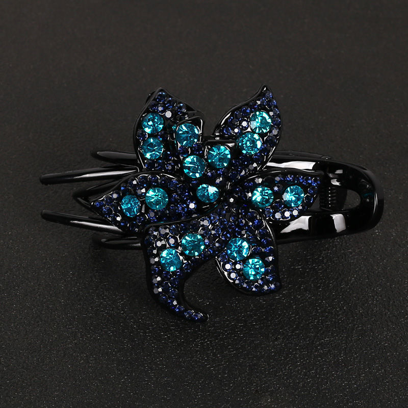 Back Of Head Large Rhinestone Hair Clip Headwear