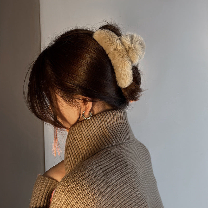 Best Korea Real Otter Hair Hair Clip Female