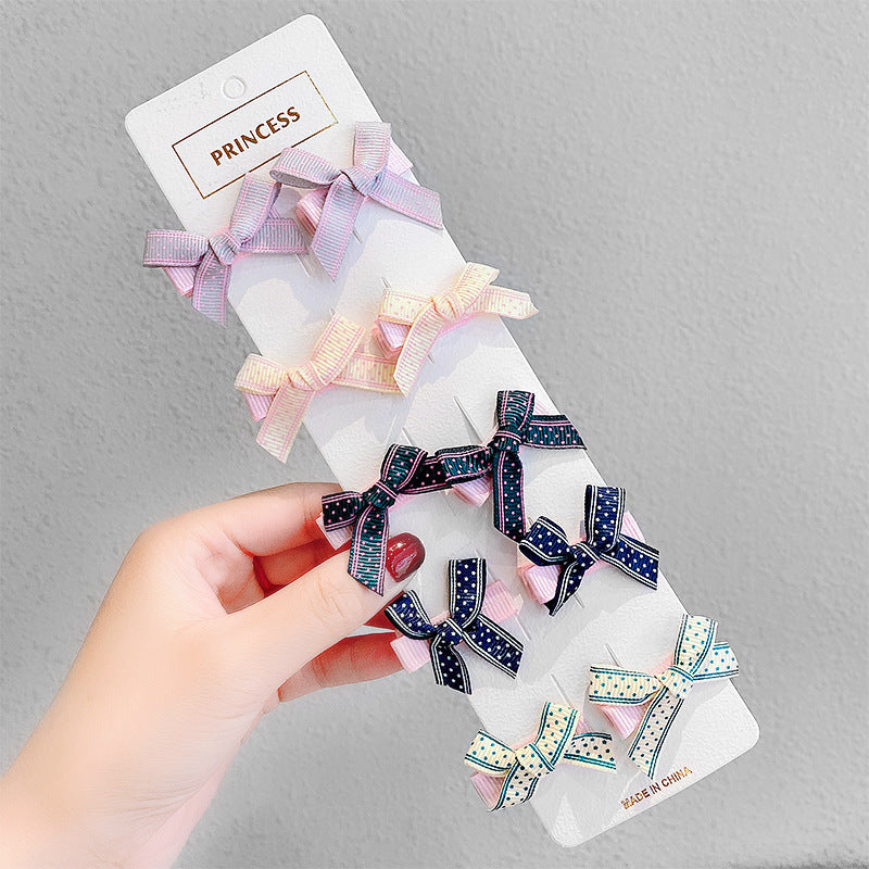 Baby Bow  Childrens Bangs Headdress Broken Hair Clip Princess Hair Ornament