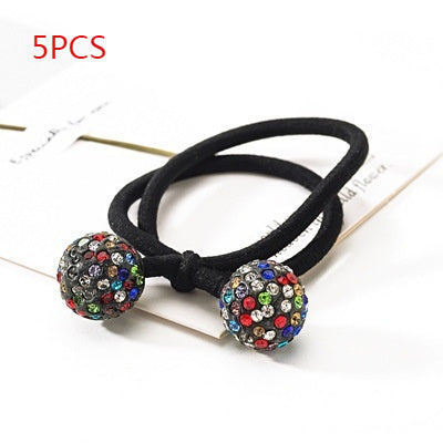 Rhinestone Ball Hair Ring Hair Accessories  Sweet Hair Elastic Band
