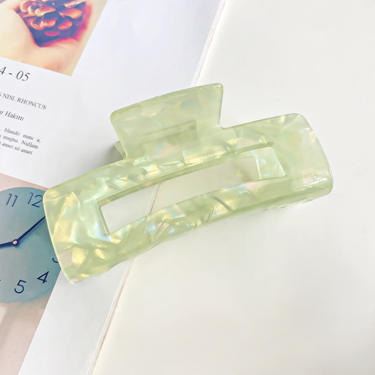 Large Acetate Hair Claw Female Back Head Barrettes