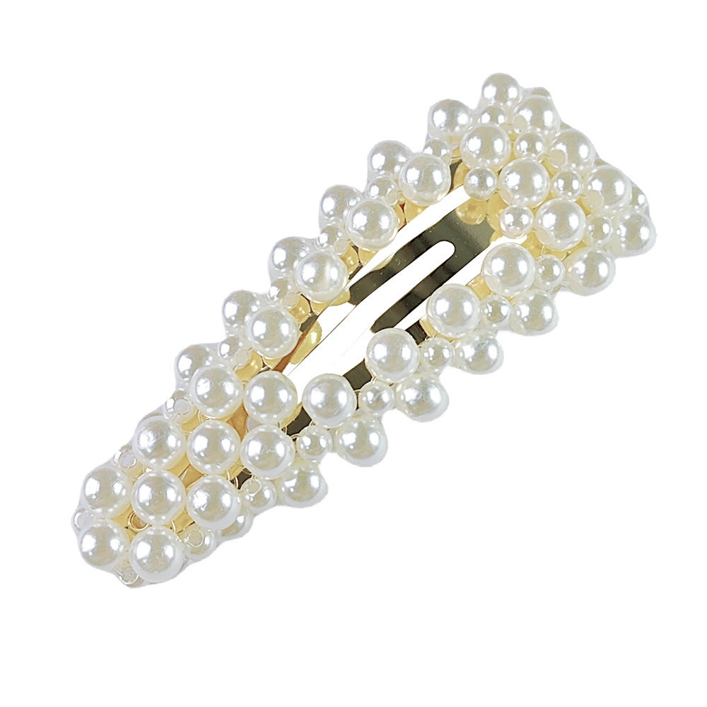 Popular Best Hair Accessories Pearl Barrettes Updo BB Clip Shredded Hairpin Fishing Thread Hand-woven Hair Clip Bang Side Clip