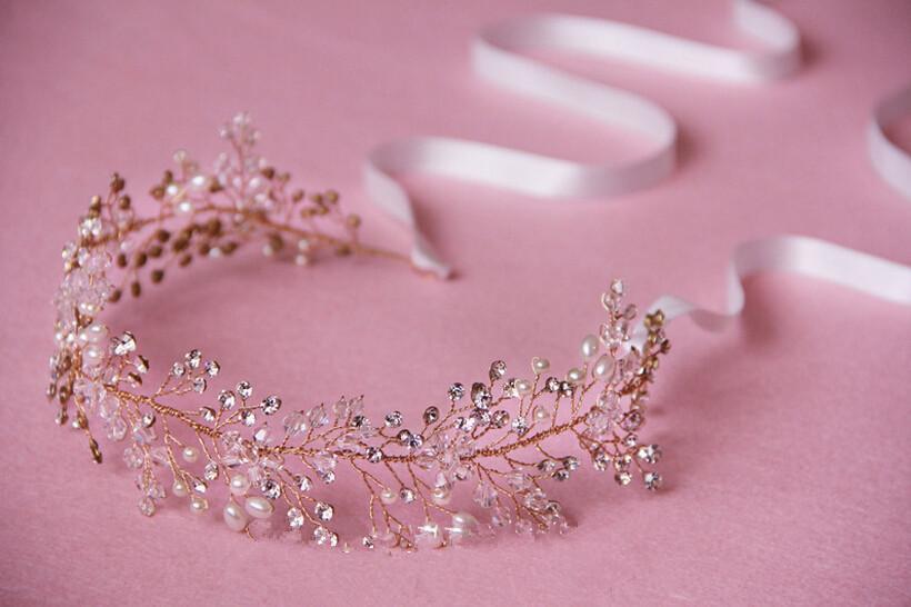 Best Pure Handmade Gold And Silver Crystal Bridal Hair Accessories
