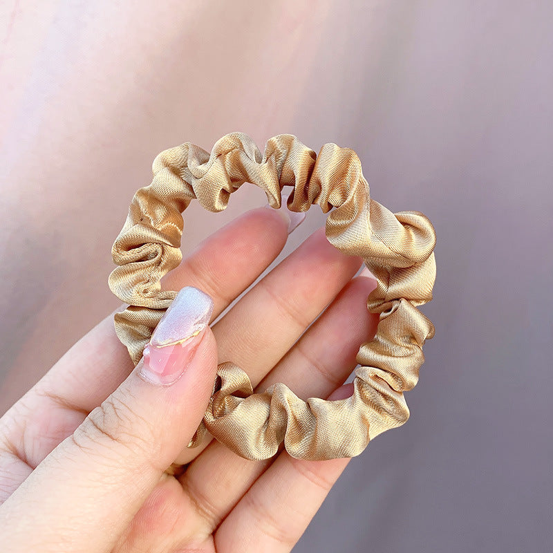 Small Scrunchies Intestine Ring Band Solid Color Hair Rope Simple