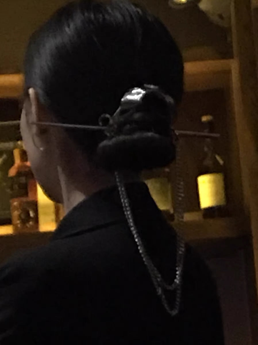 Bow Chain Glitter Hair Clip Headdress