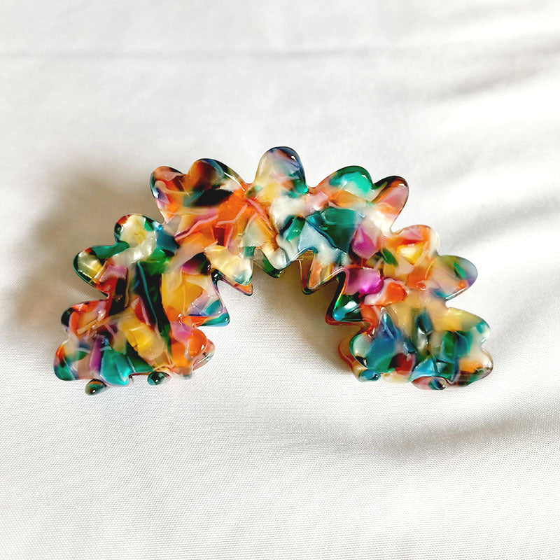 French High-grade Wave Clouds Grip Barrettes