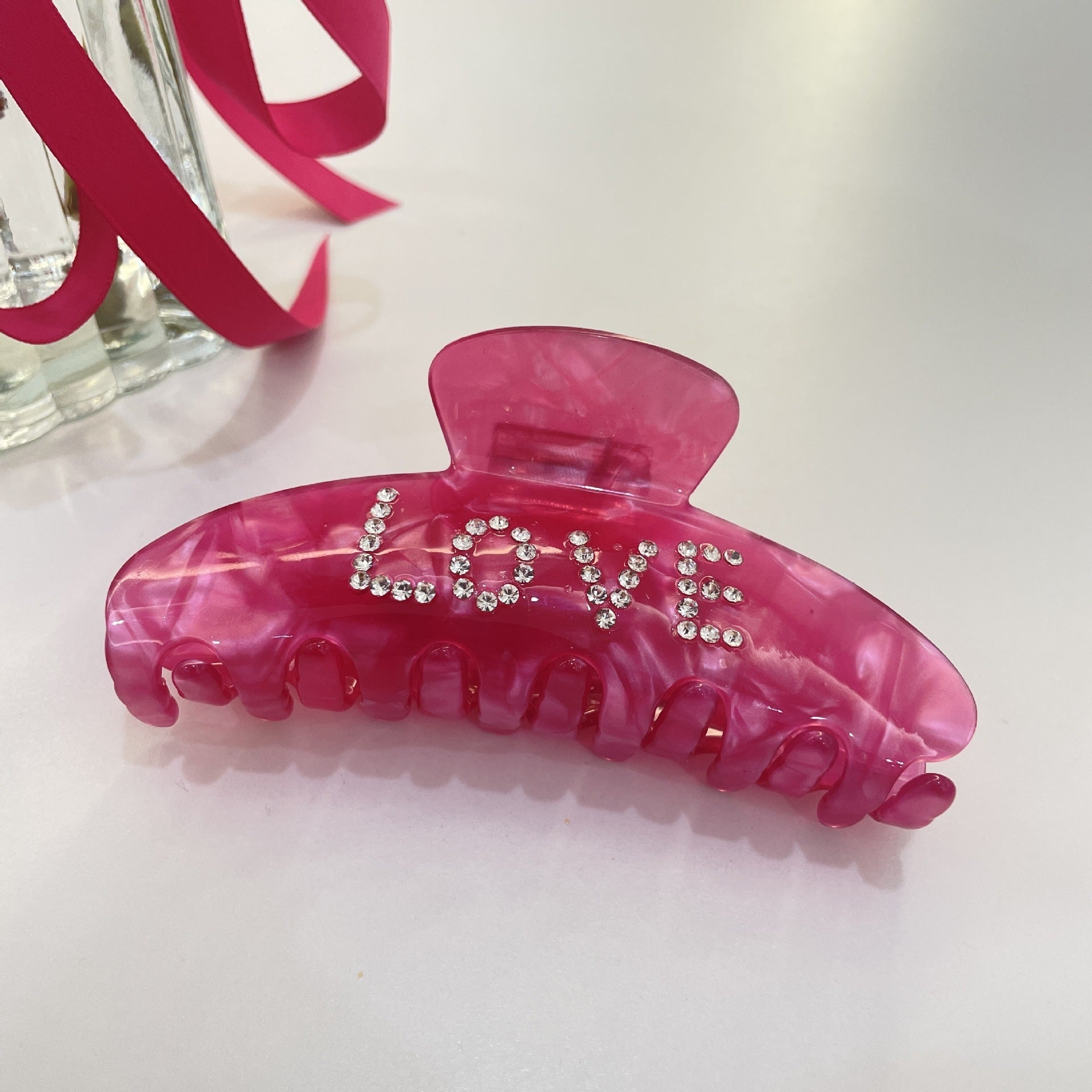 Spot Drill LOVE Hair Accessories Letters LOVE Barrettes High Sense
