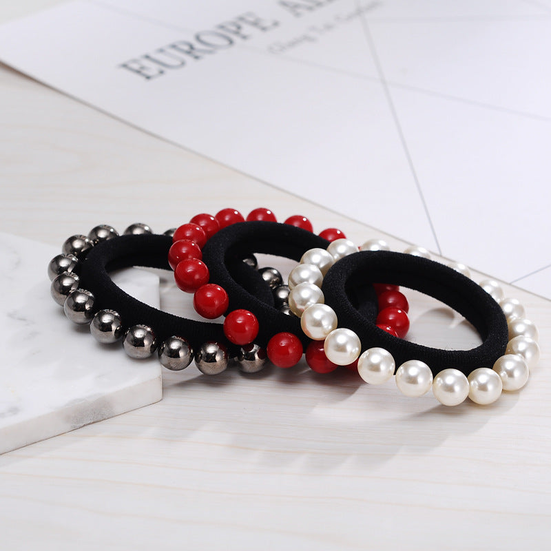 Handmade Pearl Headband Full Ring Hair Ring