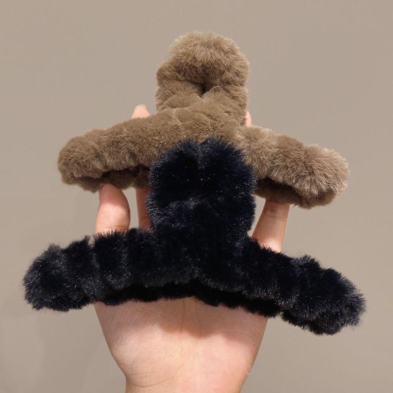 Autumn And Winter Plush Shark Clip Barrettes