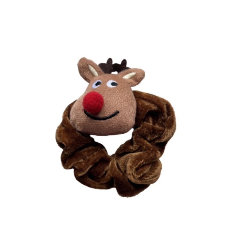 Santa Claus Cartoon Head Elk Hair Ring Headdress