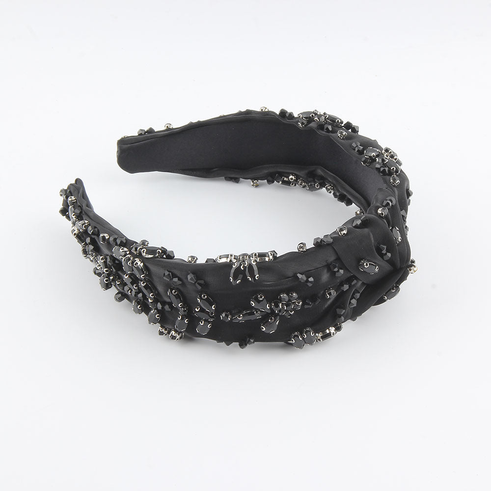 Silk Fabric Diamond-embedded Gorgeous Headband